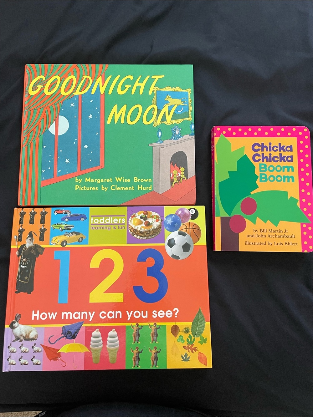 Goodnight Moon & Chicka Chicka Boom Boom Kids Board Book Set - Green, Pink